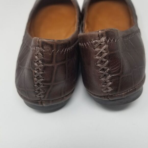 Lucky Brand Brown Faux Alligator Print Ballerina Flats. Size 8.5 M. - Picture 9 of 14